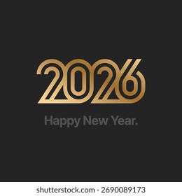 Concepto de diseño de logotipo de tipografía 2026. 2026 diseño de números para el año Nuevo. Firme por postal, cartel o Anuncio. 