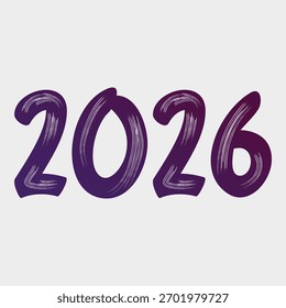 Tipografia 2026 para o ano novo