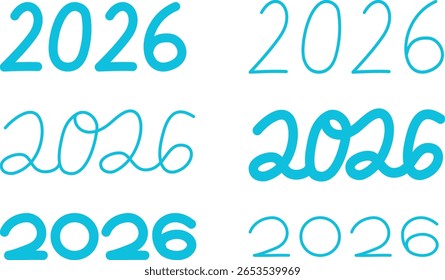 2026 Typography Number Design Collection