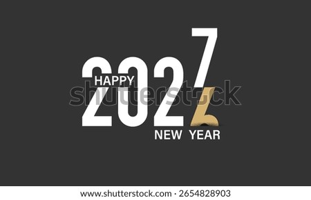 2027 Happy New Year Background Design. Greeting Card, Banner, Poster. Vector Illustration.