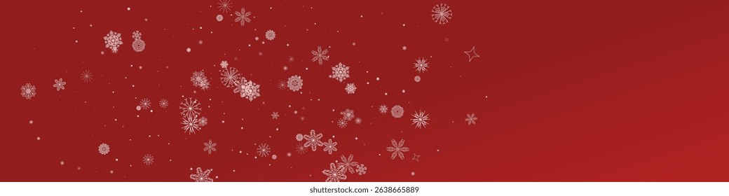 2027 Snowflakes Header on Green Background. Happy New Year Luxury Ornament. Xmas Border. Merry Christmas Vector Snow Banner. Winter Elegant Isolated Flakes. Snowy Holiday Poster. 2026 Happy New Year .