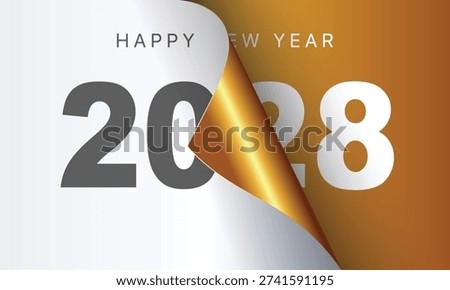 2028 Transition Concept with Page Flip Effect