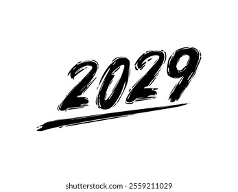 2029 Design Illustration, artistic, flat, simple, memorable and eye catching, can use for Calendar Design, Website, News, Content, Infographic or Graphic Design Element. Vector Illustration