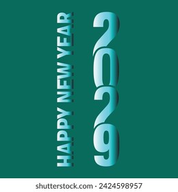2029 happy new year background design greeting card banner poster vector illustration
