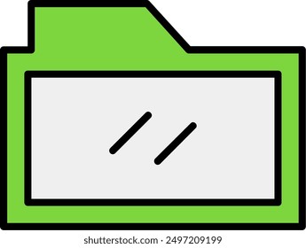 203 - Folder Flat Vector Icon Design