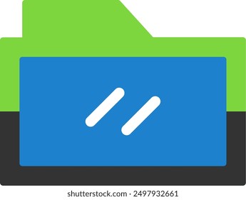 203 - Folder Line Vector Icon Design