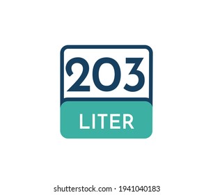 203 liters icon vector illustration