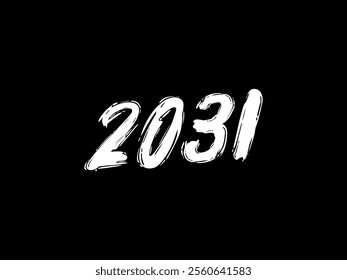 2031 Design Illustration, artistic, flat, simple, memorable and eye catching, can use for Calendar Design, Website, News, Content, Infographic or Graphic Design Element. Vector Illustration