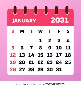 2031 January with snowflakes, resolutions, and goal setting. A time for new beginnings, motivation, and planning for a successful year.