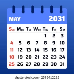2031 May shines with bright days, fresh flowers, and seasonal energy. A time of growth, positivity, and outdoor adventures.


