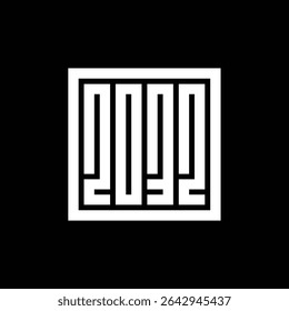 2032 design de logotipo de texto, ilustração vetorial feliz ano novo, 2032 tipografia clip art