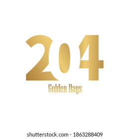 204 golden logo vector, 204 illustration icon design vector, 204 Letter type