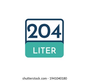 204 liters icon vector illustration
