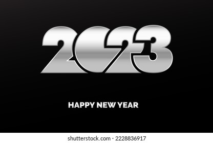 2050 Design Happy New Year. New Year 2023 logo design for brochure design. card. banner. Christmas decor 2023