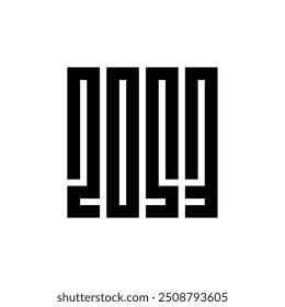 2053 text logo design, happy new year vector illustration, 2053 typography clip art