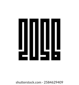 2056 text logo design, clip art new years, happy new year vector illustration, new year clip art, new year 2056 clip art