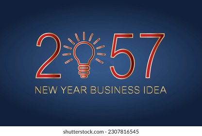 Conceptos de inspiración creativa 2057, Idea de bombilla ligera con año nuevo 2042 sobre fondo azul oscuro, ideas de planificación.