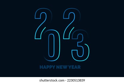 2063 Design Happy New Year. New Year 2023 logo design for brochure design. card. banner. Christmas decor 2023