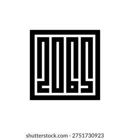 2065 logo design vector, isolated on white background
