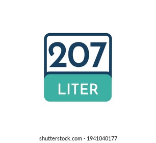 207 liters icon vector illustration