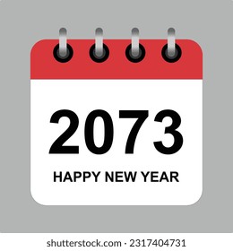 2073 Calendar icon. vector illustration
