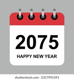 2075 Calendar icon. vector illustration