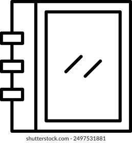 208 - Notebook Line Filled Vector Icon Design