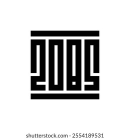 2085 happy new year logo text, vector illustration design template elements