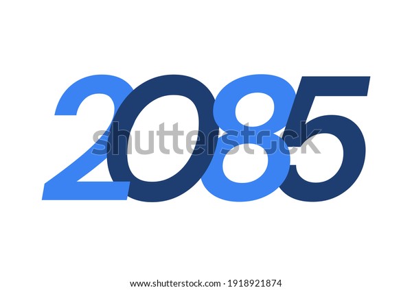 2085 Happy New Year Logo Design Stock Vector (Royalty Free) 1918921874 ...