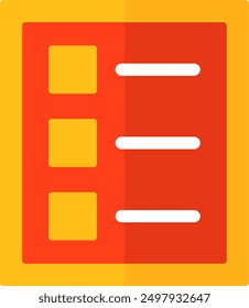 209 - List Line Vector Icon Design