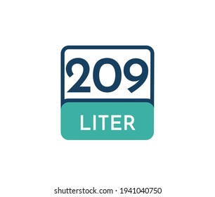 209 liters icon vector illustration