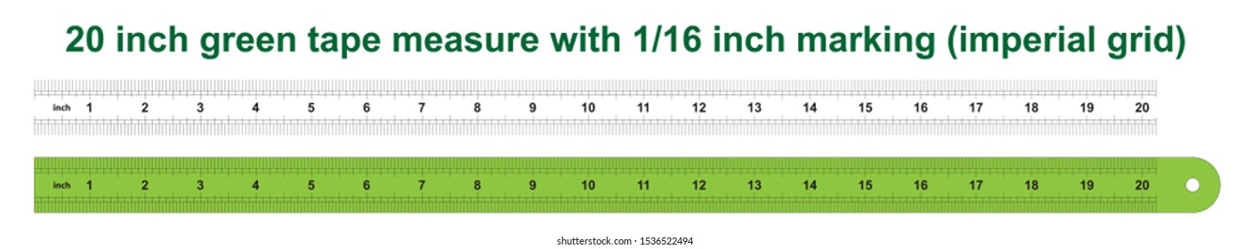 20-inch imperial marking grid and ruler with this grid. 4:1 scale