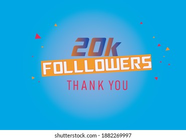 20k followers thank you. thank you 20k followers template. celebration 0k subscribers template for social media. 20000 followers thank you