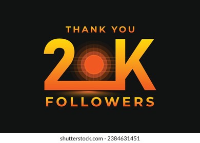 20k thank you wish card design for social media followers