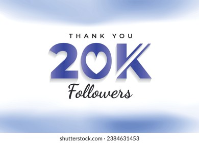 20k thank you wish card design for social media followers