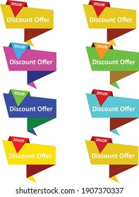 
El 20% de descuento ofrece banners vectoriales para la venta.