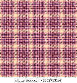 20s sem costura verificar tartan, vetor padrão de tecido de conforto. Folclore textura têxtil fundo xadrez em cor rosa e vermelho paleta de cores.