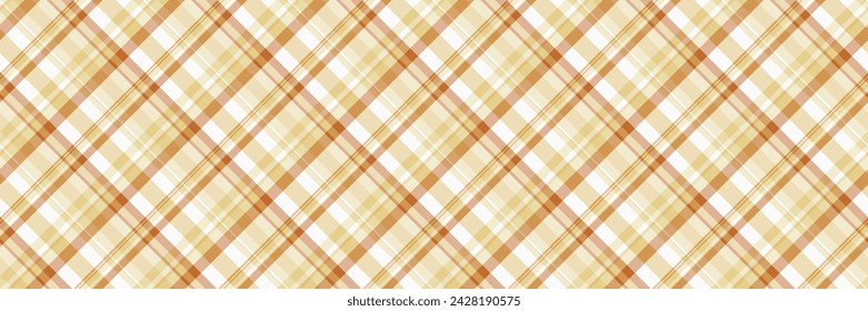 20s vector background texture, feminine fabric seamless pattern. Windowpane check textile plaid tartan in light and orange color.