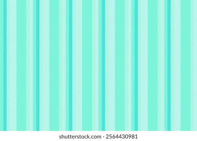 20s vertical seamless lines, carpet pattern fabric textile. Iconic background vector stripe texture in teal and azure colors palette.