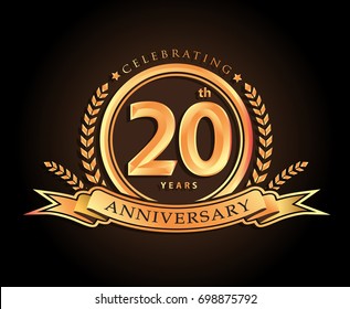 20th anniversary celebrating classic vector logo design