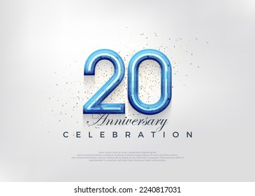 20th anniversary celebration design, celebration premium vector background.