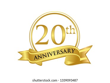 20th Anniversary Celebration Logo Vector Stock Vector (Royalty Free ...