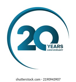 20th anniversary celebration logotype. Anniversary celebration template design, Vector illustrations.
