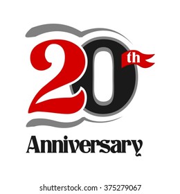 20th Anniversary Celebration Vector Logo Design