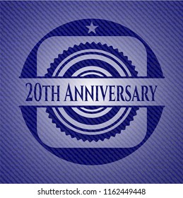 20th Anniversary with denim texture