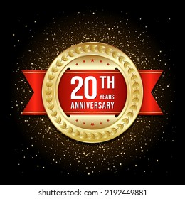 20th anniversary design template. vector template illustration