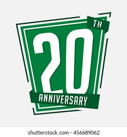 20th anniversary design template. Vector and illustration.