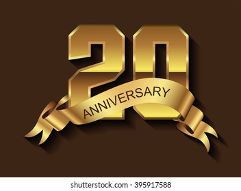 20th anniversary design.20 years anniversary.Vector illustration.