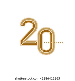 20th anniversary elegance logotype design template