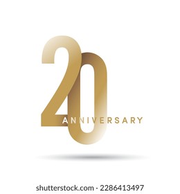 20th anniversary elegance logotype design template